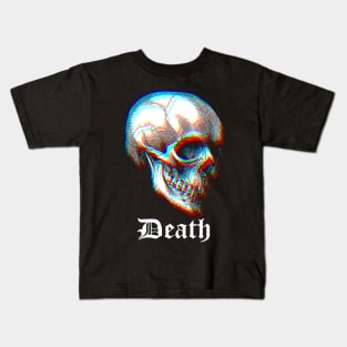 3D Death † Glitch Skull † Graphic Design T-Shirt Kids T-Shirt